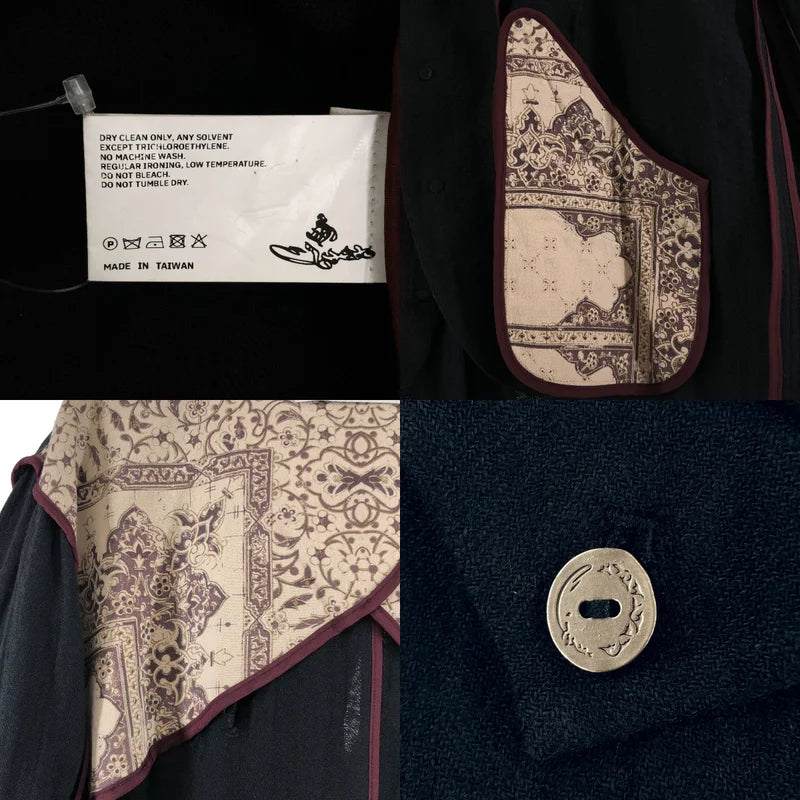 Professor.E / プロフェッサーイー | 2025 | メタルボタン ステッチワーク カットオフ シングルブレスト ジャケット | 46 | メンズ