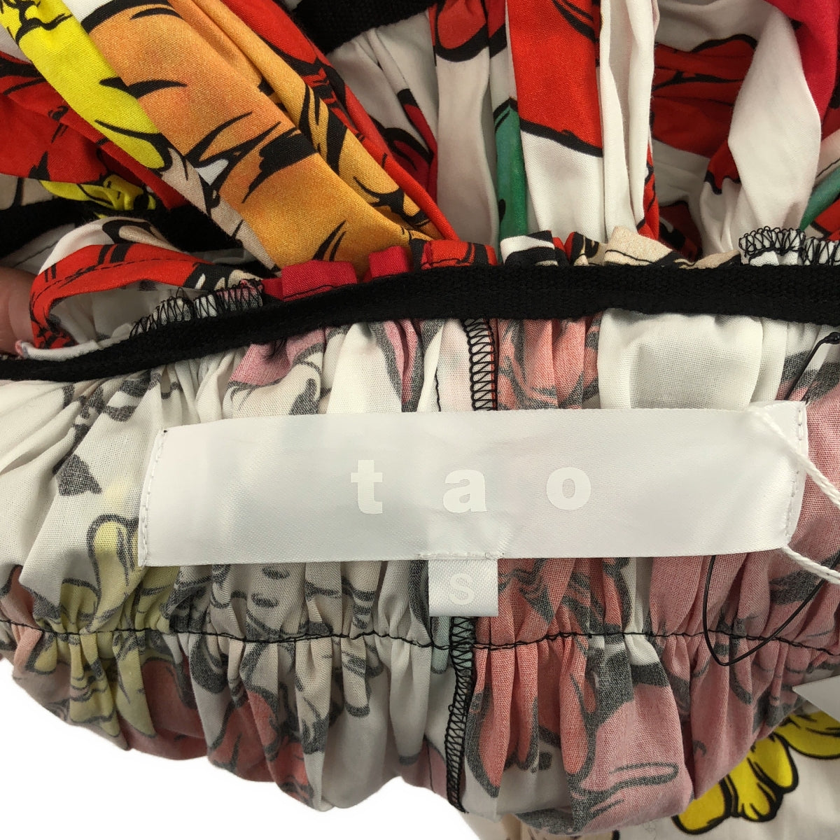 【신품】 tao COMME des GARCONS / 타오콤 데 갤슨 | 2023SS | Shin Sudo / 코튼 브로드 프린트 원피스 | S | 멀티 컬러 | 여성