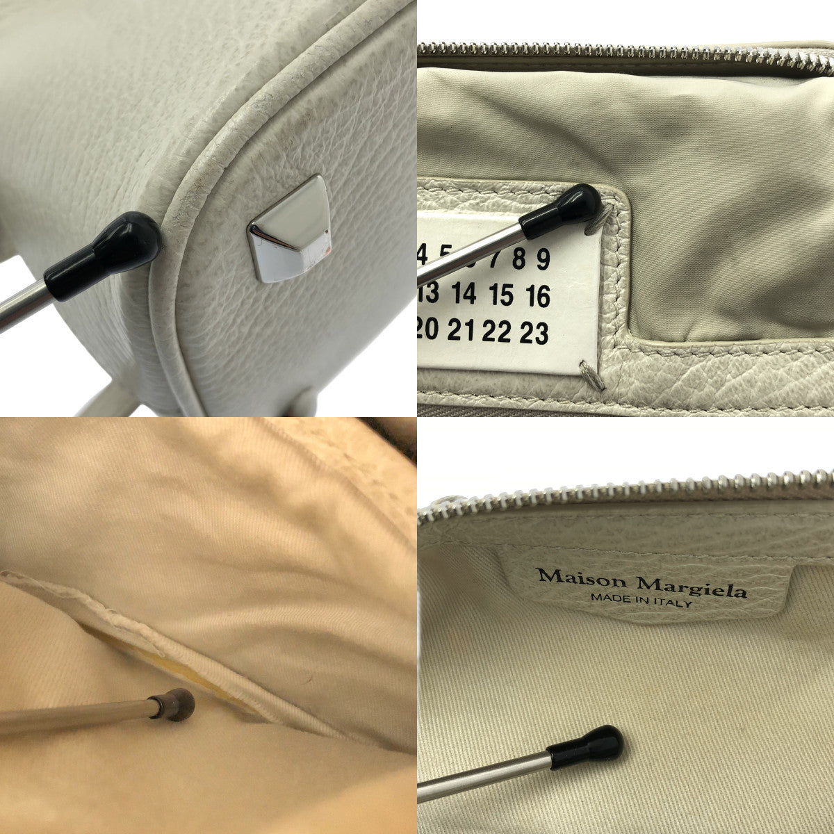Maison Margiela / メゾンマルジェラ | 2020AW | 5AC MINI 2WAY クラシック ミニ ショルダーバッグ レザー | オフホワイト | レディース