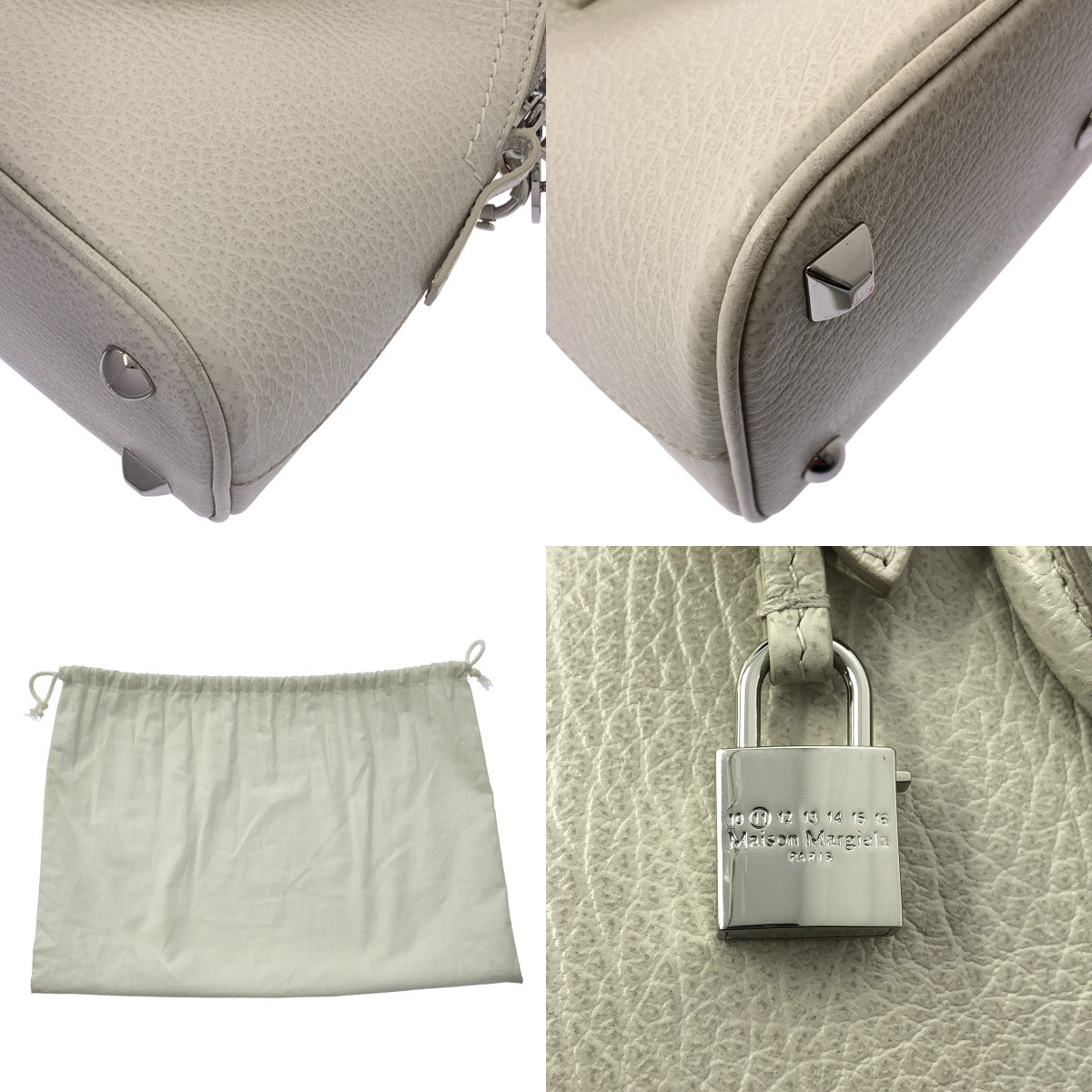 Maison Margiela / メゾンマルジェラ | 2020AW | 5AC MINI 2WAY クラシック ミニ ショルダーバッグ レザー | オフホワイト | レディース