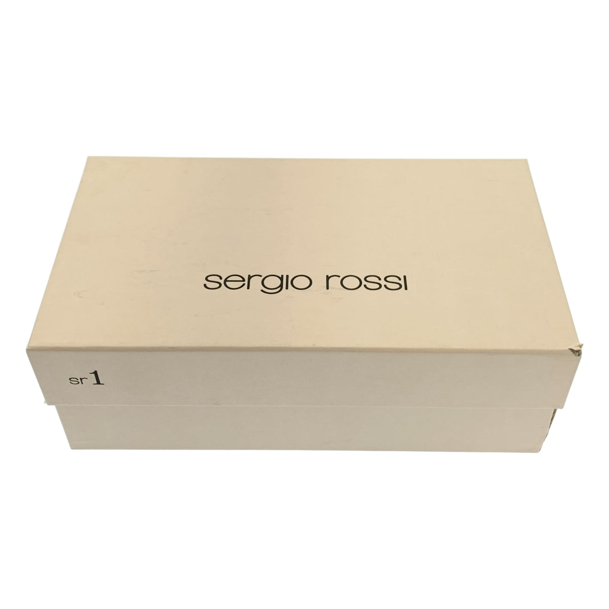 sergio rossi / 세르지오로시 | SR1 스퀘어 투 메탈 플레이트 플랫 슈즈 | 37 |