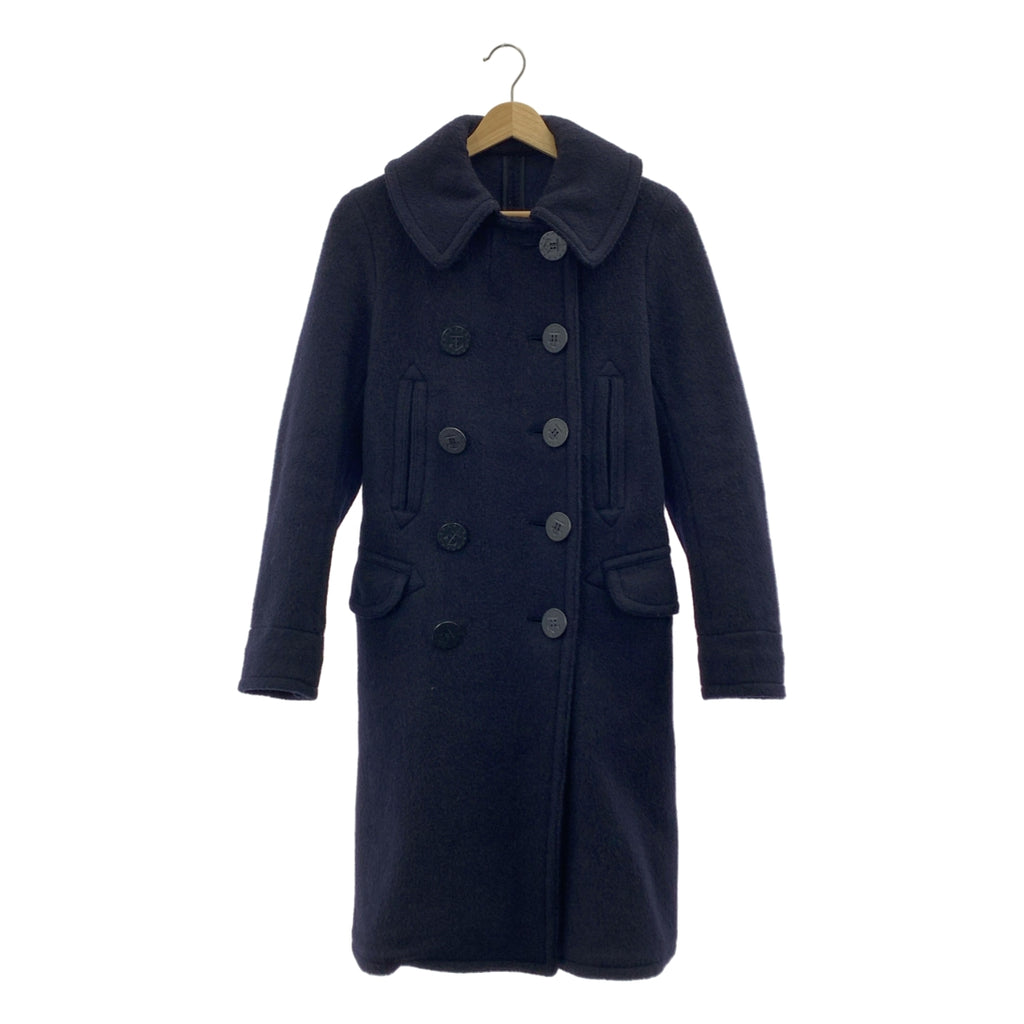 ANATOMICA / アナトミカ | BEACH CLOTH PEA COAT LONG ウール ビーチクロス ロング Pコート | 38 | ネイビー | レディース