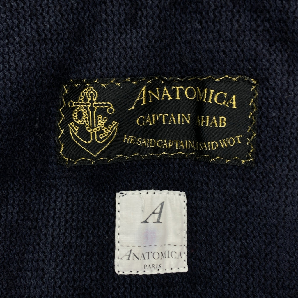ANATOMICA / アナトミカ | BEACH CLOTH PEA COAT LONG ウール ビーチクロス ロング Pコート | 38 | ネイビー | レディース