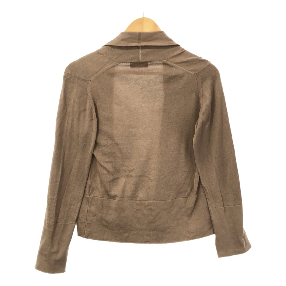 JOHN SMEDLEY / ジョンスメドレー | シーアイランドコットン ボタンレス ショールカラー ニットカーディガン | XS | ブラウン | レディース