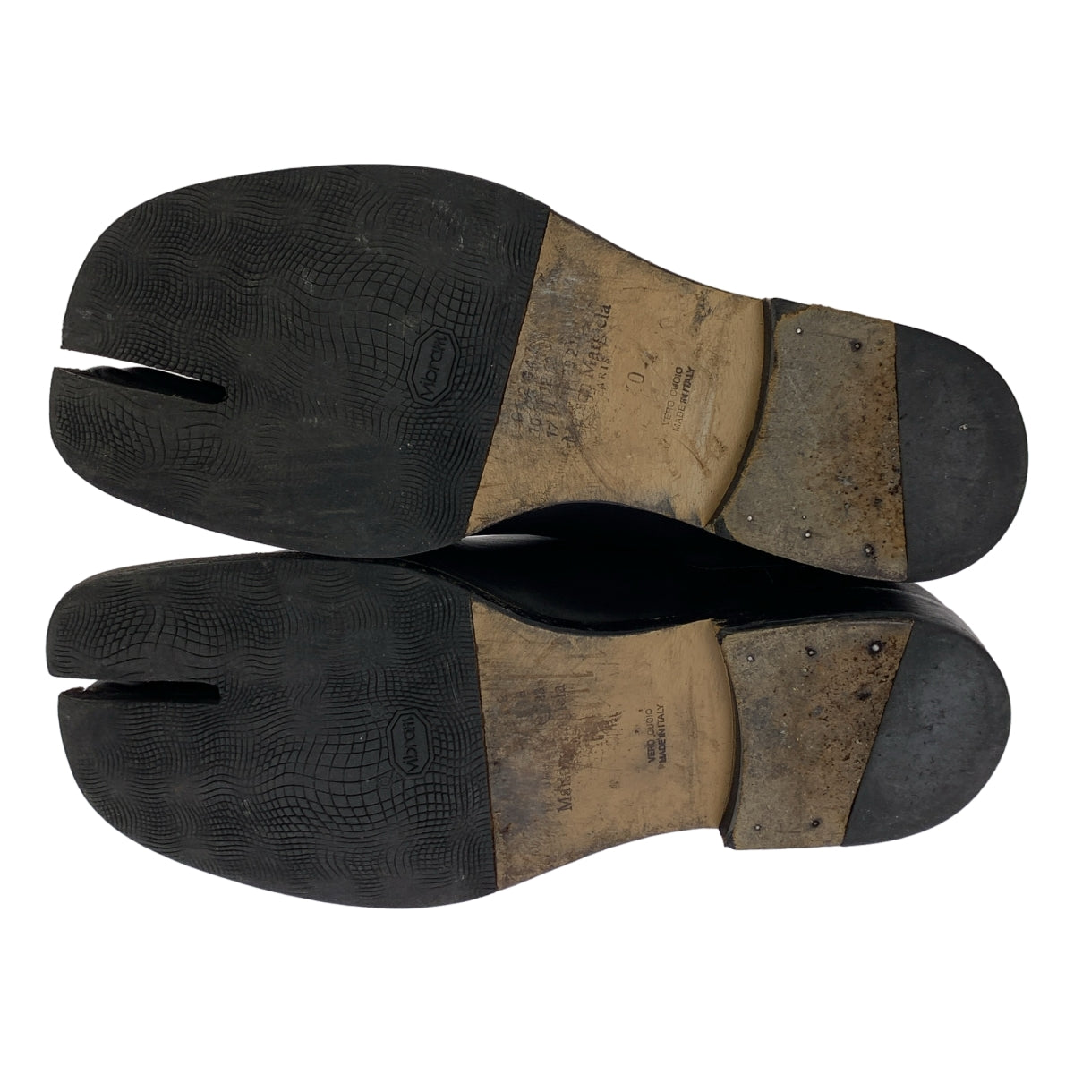 Maison Margiela / 메종 마르젤라 | tabi / 타비 가죽 사이드 고어 짧은 부츠 버선 | 40 | 남성