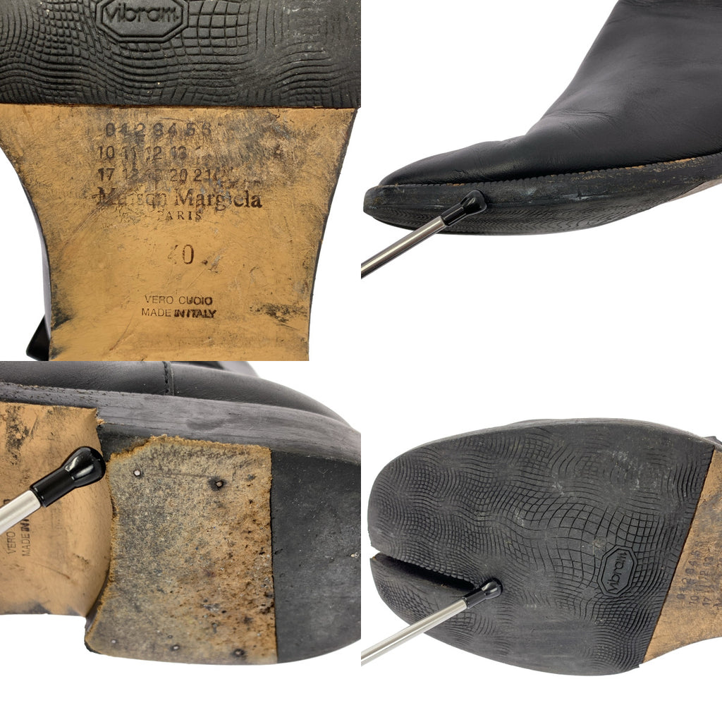 Maison Margiela / 메종 마르젤라 | tabi / 타비 가죽 사이드 고어 짧은 부츠 버선 | 40 | 남성