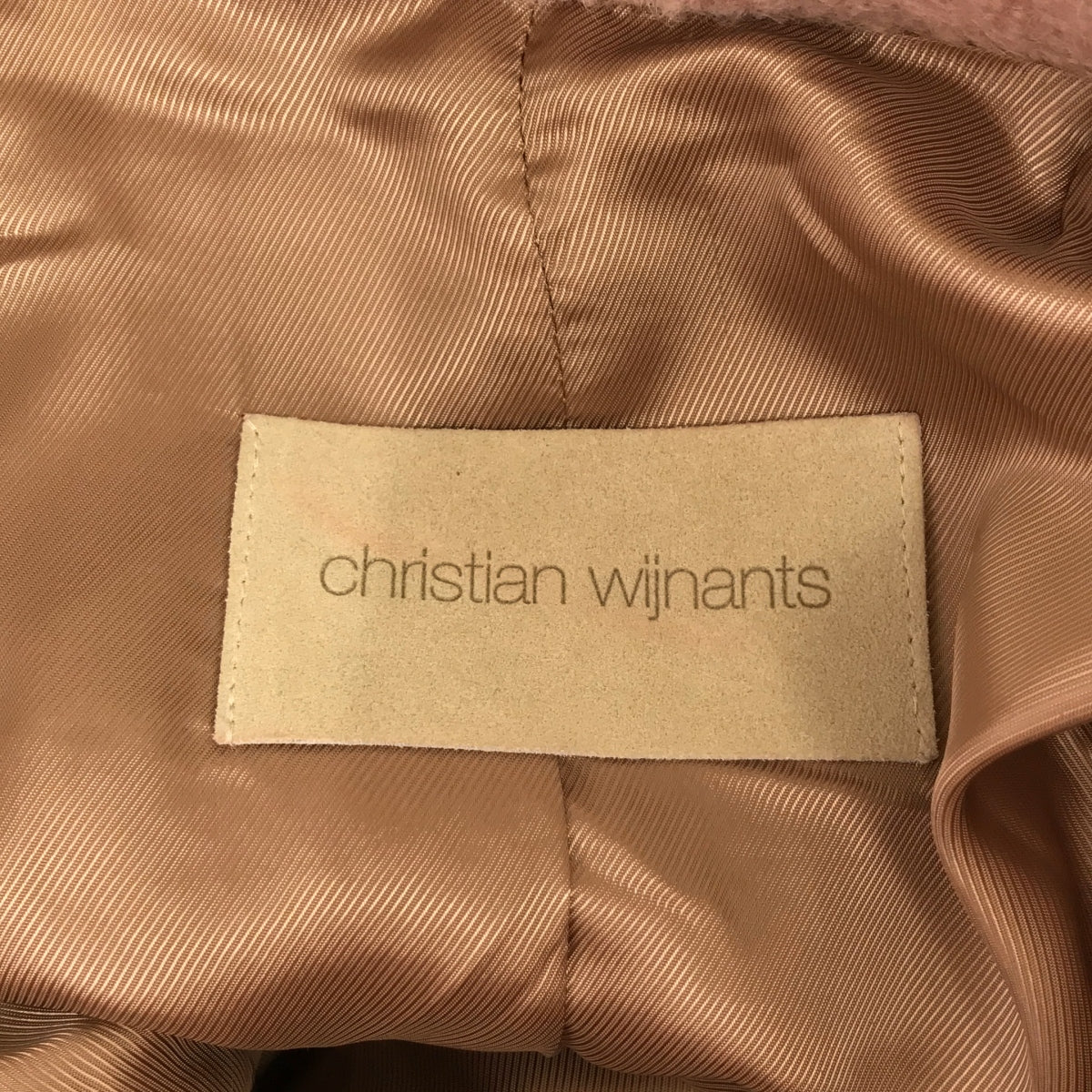 Christian Wijnants | Wool cocoon short coat | Size 40 | Pink | Women's