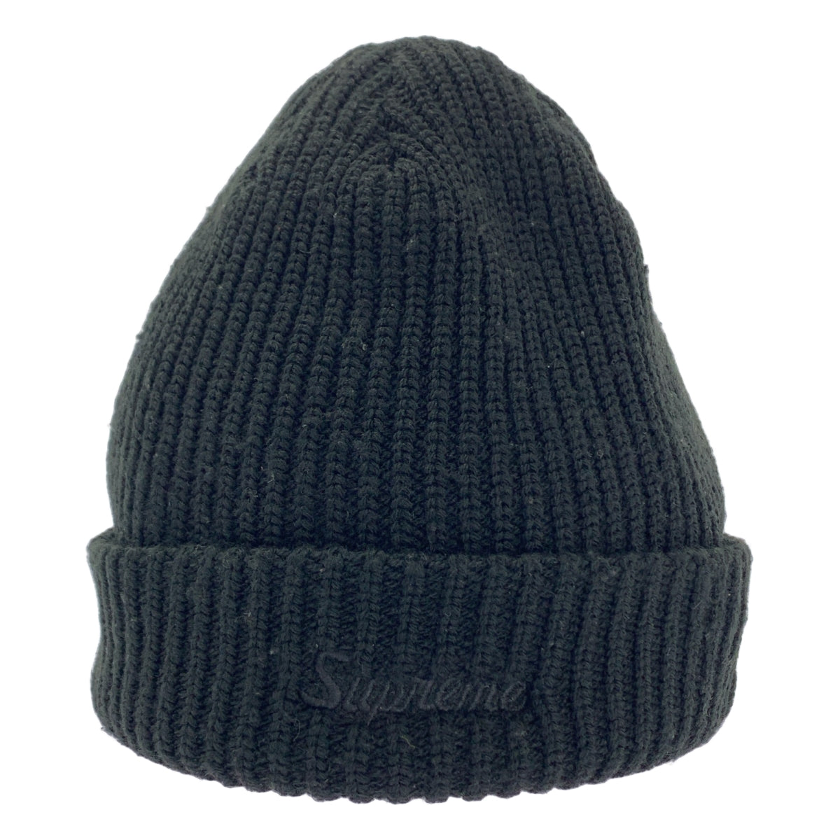 SUPREME / シュプリーム | ウール 総柄 ロゴ ニット ビーニーキャップ 帽子 / ユニセックス | ブラック | メンズ