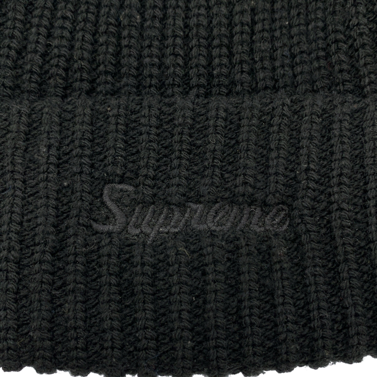 SUPREME / シュプリーム | ウール 総柄 ロゴ ニット ビーニーキャップ 帽子 / ユニセックス | ブラック | メンズ