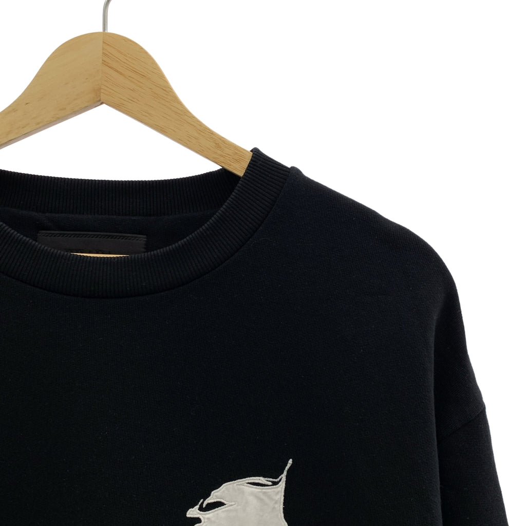 PRADA / 프라다 | 꽃 패치 크루넥 스웨트 | M | 남성