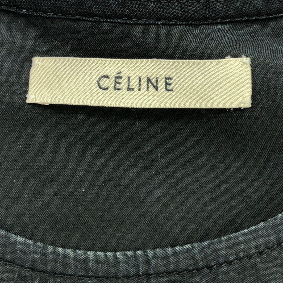 CELINE | 2017AW | Phoebe cotton silk poplin blouse | 34 | Black | Women's