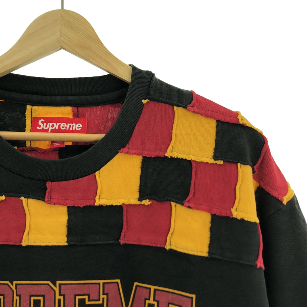 SUPREME / シュプリーム | patchwork yoke football top / パッチワーク ヨーク フットボール Tシャツ カットソー | L | メンズ