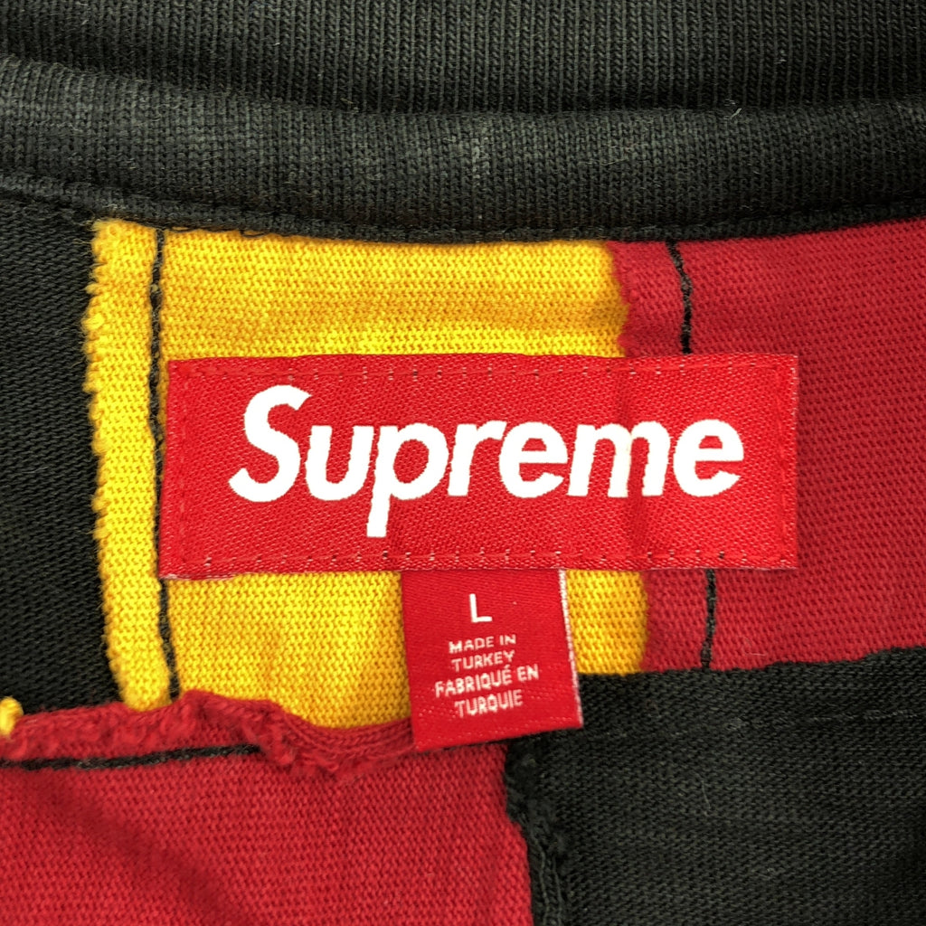 SUPREME / シュプリーム | patchwork yoke football top / パッチワーク ヨーク フットボール Tシャツ カットソー | L | メンズ