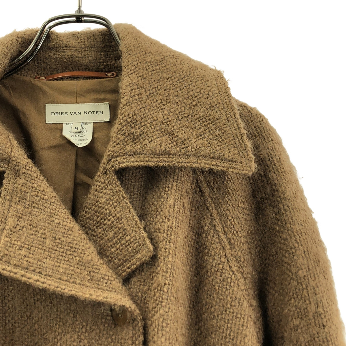 DRIES VAN NOTEN / ドリスヴァンノッテン | ライカ期 ウール モヘア ベルテッド ジャケット | M | レディース