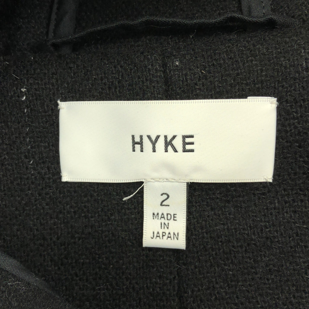 HYKE / 하이크 | 울 멜튼 더플 코트 | 2 | 블랙 | 여성