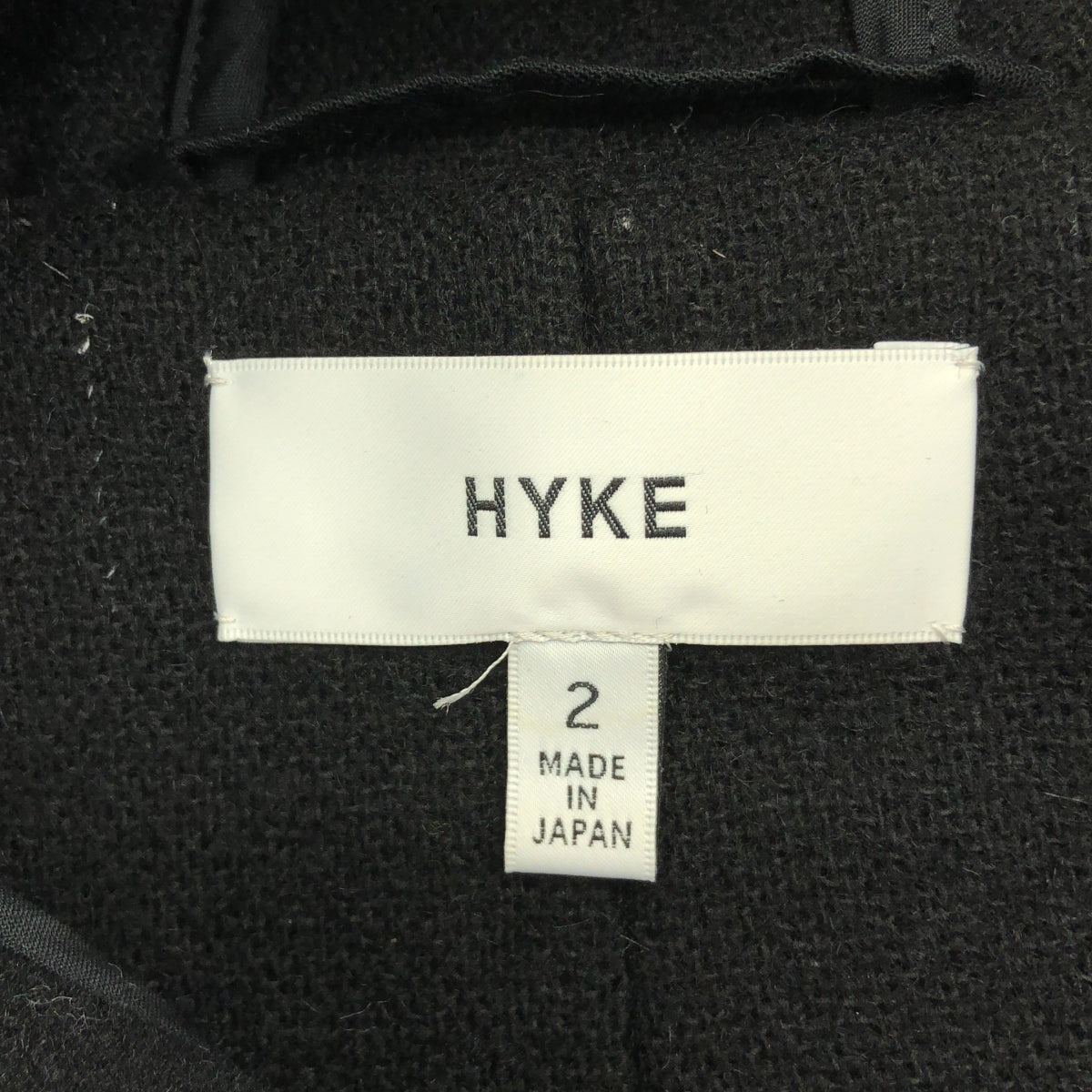 HYKE / 하이크 | 울 멜튼 더플 코트 | 2 | 블랙 | 여성