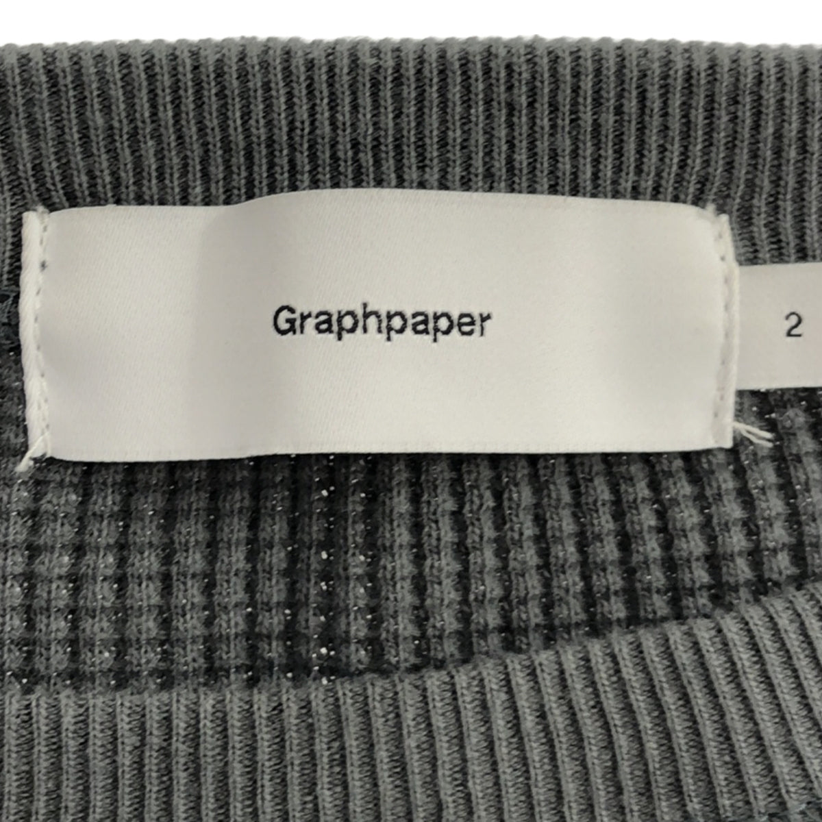 Graphpaper / グラフペーパー | 2021SS | Waffle L/S Tee ワッフル ロングスリーブ カットソー | 2 | グレー | メンズ