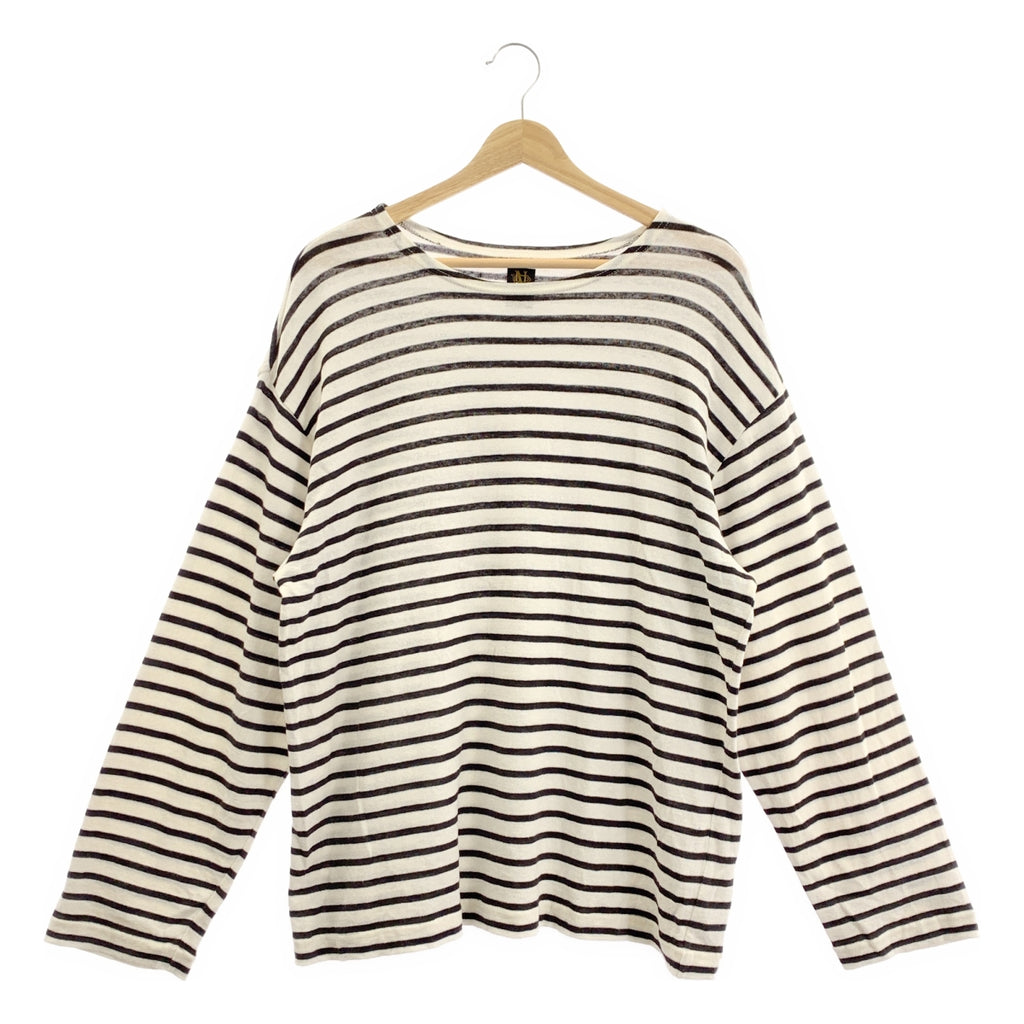 BATONER / バトナー | 2023SS | COTTON LINEN HIGH TWIST BASQUE SHIRT L/S コットン リネン ハイツイスト バスクシャツ | 2 | メンズ