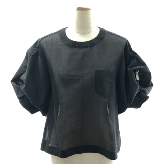 sacai / サカイ | 2024SS | MA-1 シアー パフスリーブ シャツ | 1 | レディース