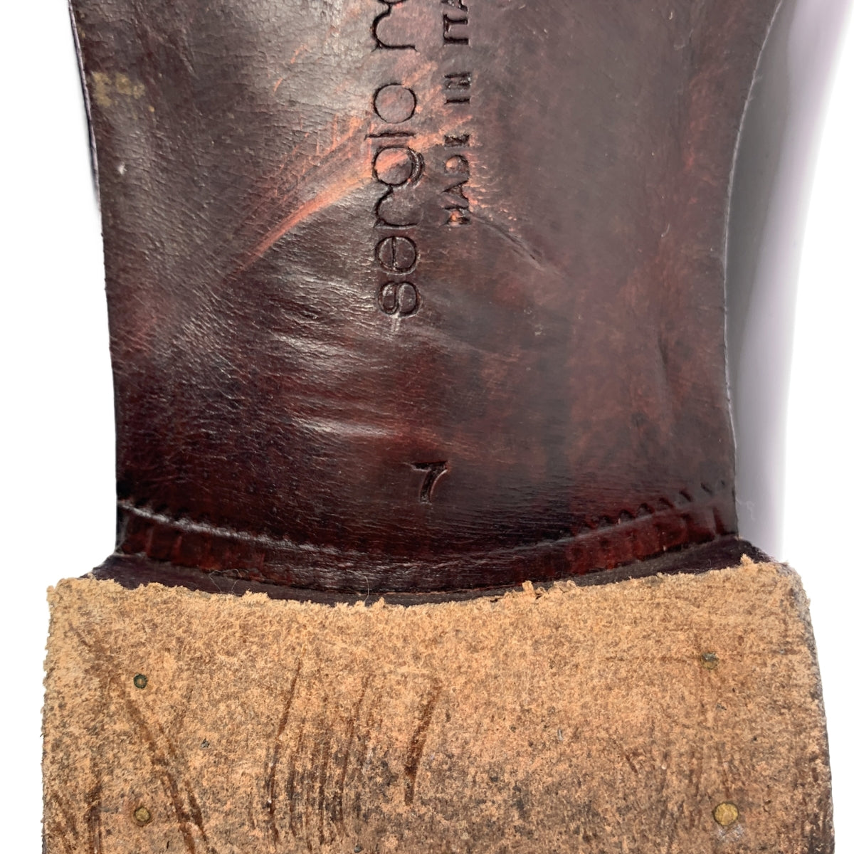 sergio rossi / 세르지오로시 | 특허 가죽 레이스 업 신발 | 7 | 블랙 | 남성