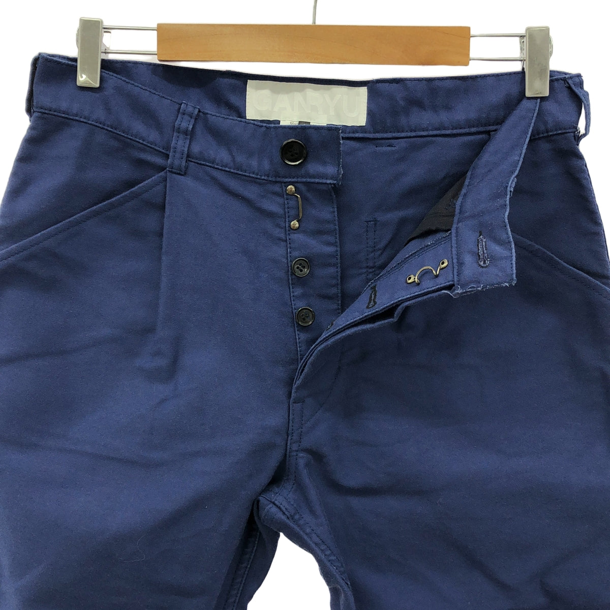 GANRYU / ガンリュウ | 2017SS | モールスキン ワーク パンツ | S | ブルー | レディース