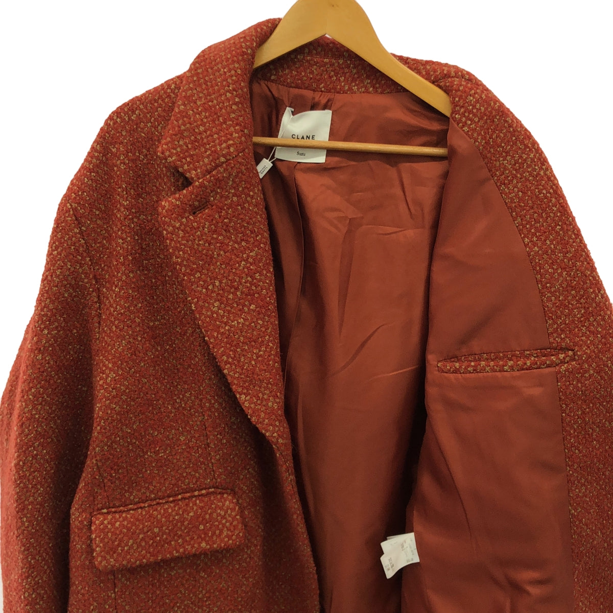 【신품】 CLANE / 크라네 | × SuzuHirose MIX COLOR OVER COAT | 1 | 레드 | 여성