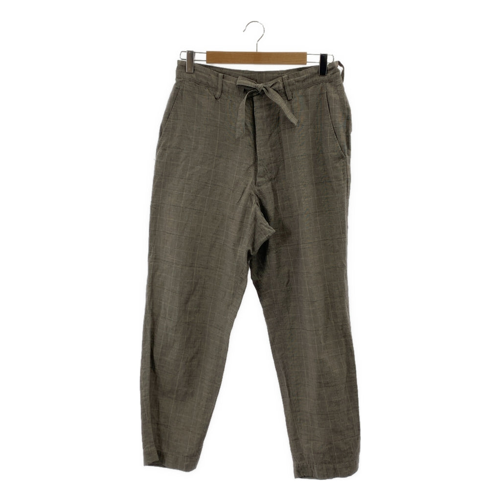 Kaptain Sunshine / 캡틴 선샤인 | Traveller Trousers 코튼 린넨 체크 트래블러 트라우저스 | 30 | 그레이 | 남성