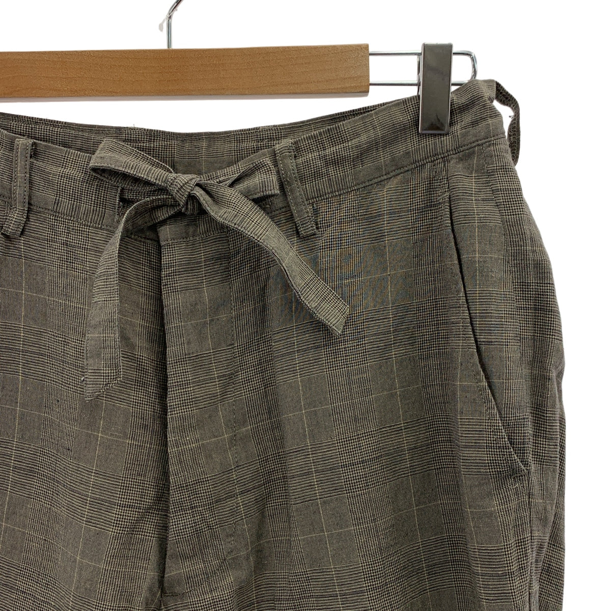 Kaptain Sunshine / 캡틴 선샤인 | Traveller Trousers 코튼 린넨 체크 트래블러 트라우저스 | 30 | 그레이 | 남성