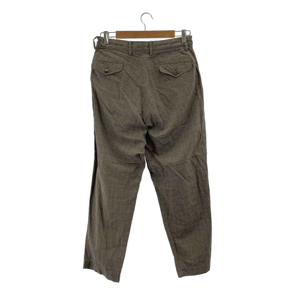 Kaptain Sunshine / 캡틴 선샤인 | Traveller Trousers 코튼 린넨 체크 트래블러 트라우저스 | 30 | 그레이 | 남성