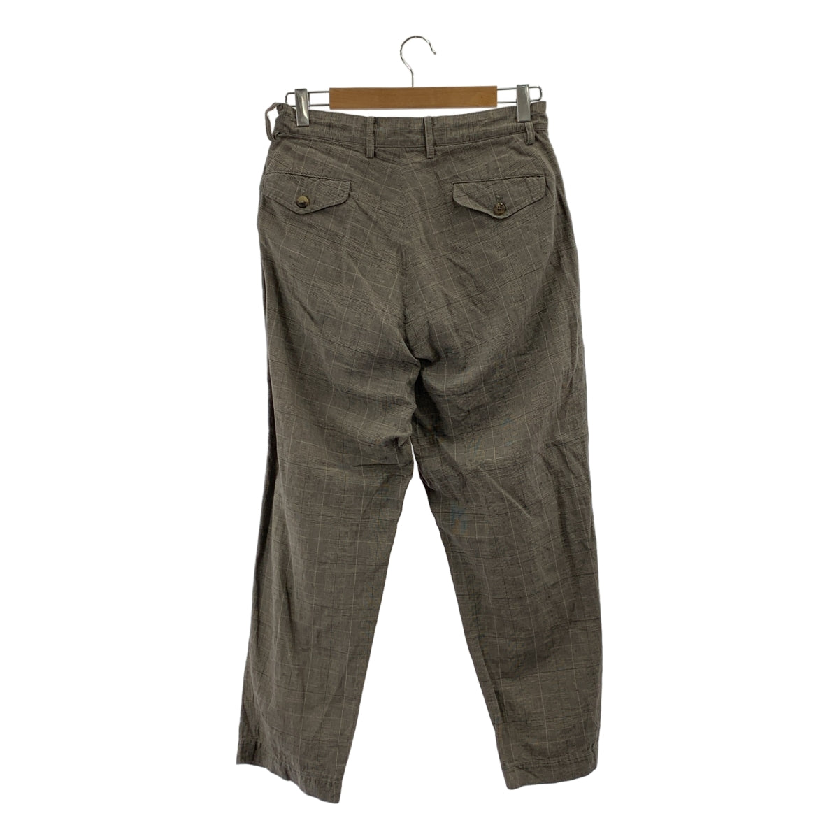 Kaptain Sunshine / 캡틴 선샤인 | Traveller Trousers 코튼 린넨 체크 트래블러 트라우저스 | 30 | 그레이 | 남성