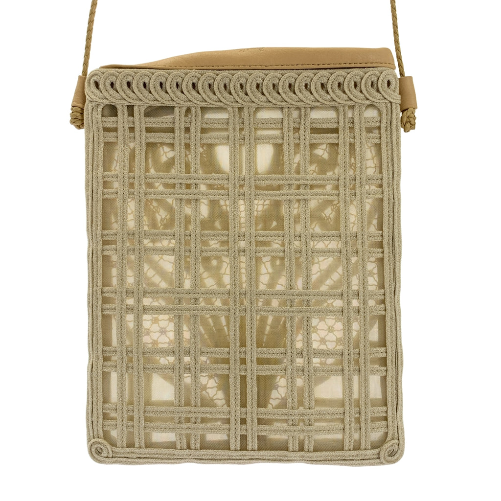 Mame Kurogouchi / 마메쿠로고우치 | Cording Embroidery Pouch With Leather Strap / 로고 숄더백 |