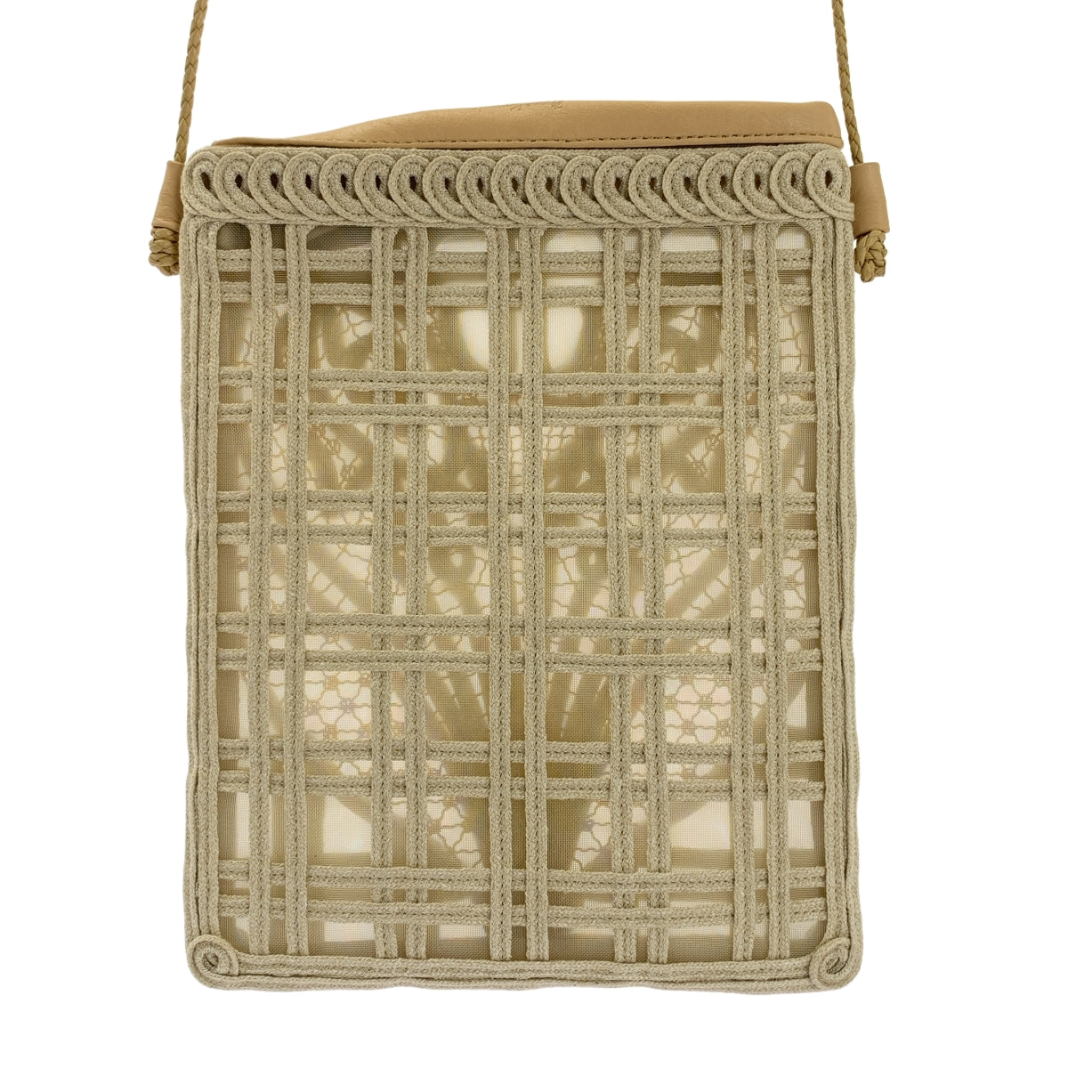 Mame Kurogouchi / 마메쿠로고우치 | Cording Embroidery Pouch With Leather Strap / 로고 숄더백 |