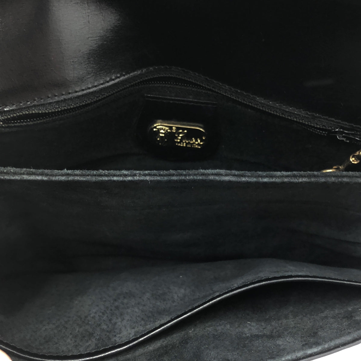 GUCCI / グッチ | OLD / オールド レザー ロゴ セカンドバッグ ポーチ | ブラック | レディース