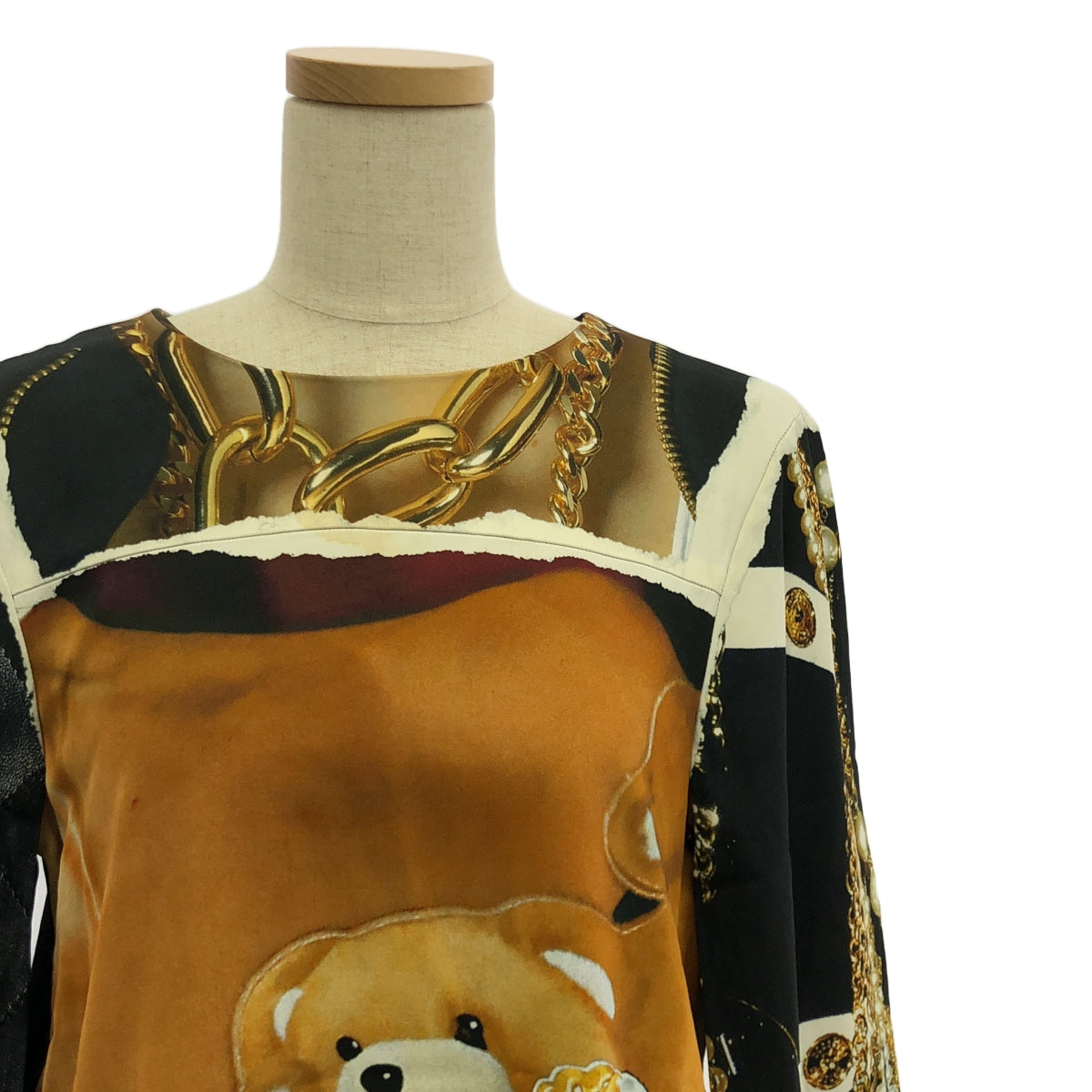 MOSCHINO / モスキーノ | 転写プリント クマ ワンピース | 38