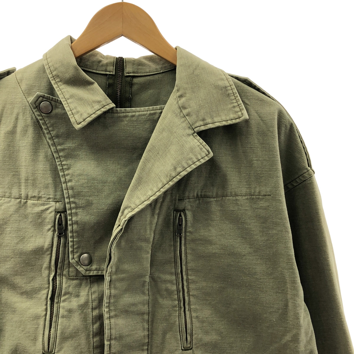 LIMI feu / 리미푸 | 빈티지 가공 밀리터리 재킷 블루존 | S | 여성