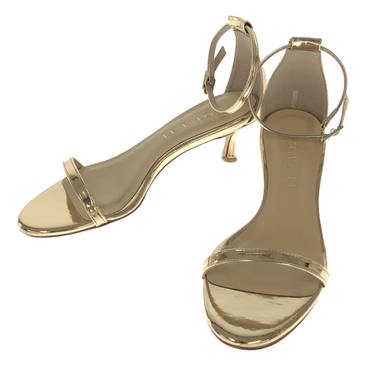 Le Talon | FINE STRAP SANDALS | Patent leather strap heel pumps | Size 24 | Gold | Women's