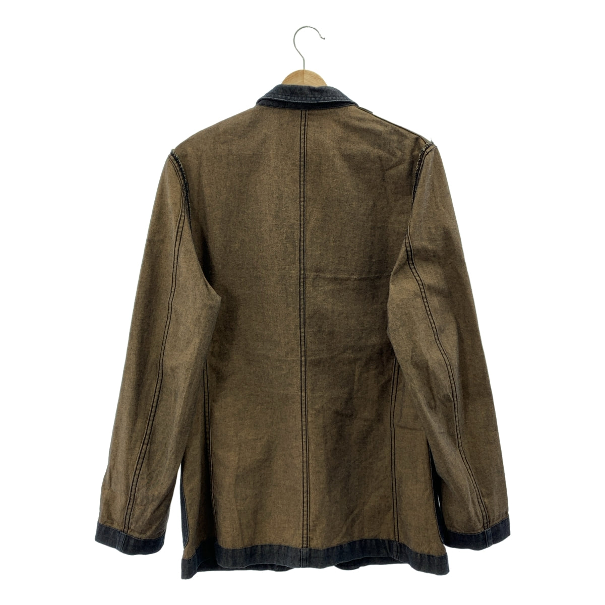 COMME des GARÇONS HOMME PLUS | 2002 春夏 |內翻牛仔外套 |尺寸 M |靛藍/棕色 |男士