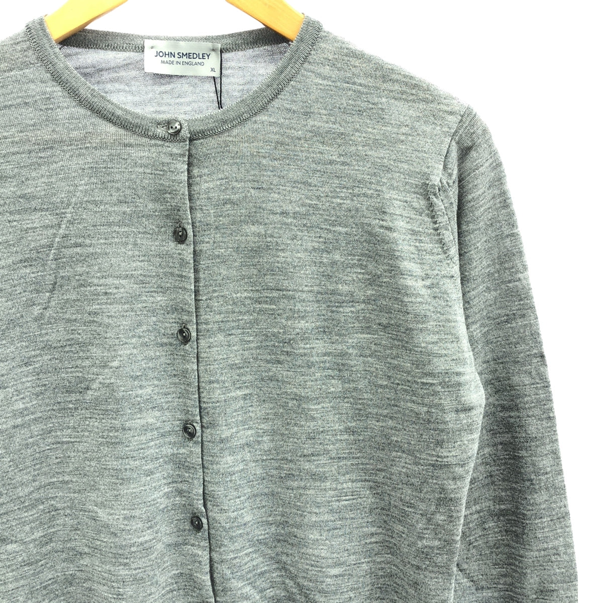 JOHN SMEDLEY / ジョンスメドレー | BUTTERCUP CARDIGAN メリノウール ハイゲージ クルーネック ニットカーディガン | XL | レディース