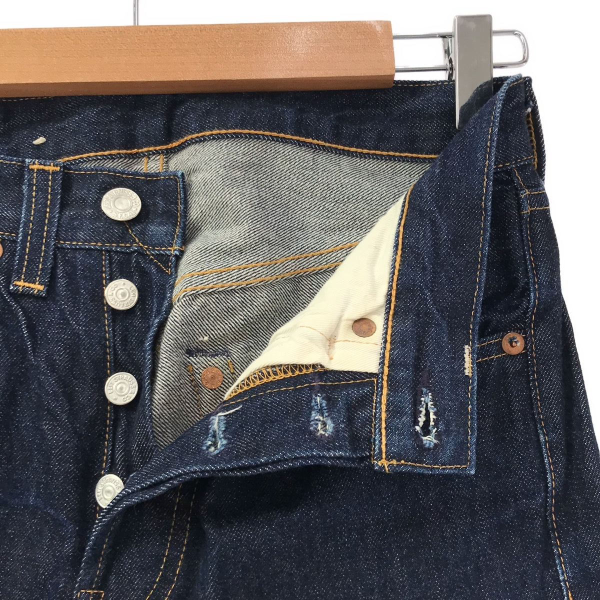 LEVI'S VINTAGE CLOTHING LVC / リーバイスヴィンテージクロージング | 501XX 1947 Model / 47501-0117 セルビッチ デニムパンツ | 28 | インディゴ | レディース