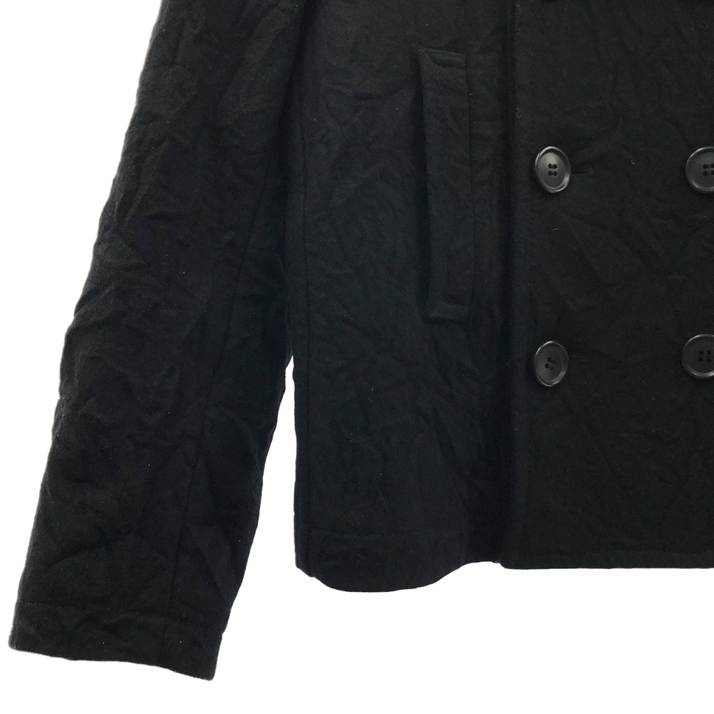 COMME des GARÇONS 針織布料 | 2007 秋冬系列 | 褶皺雙排扣呢大衣 | S 碼 | 女款