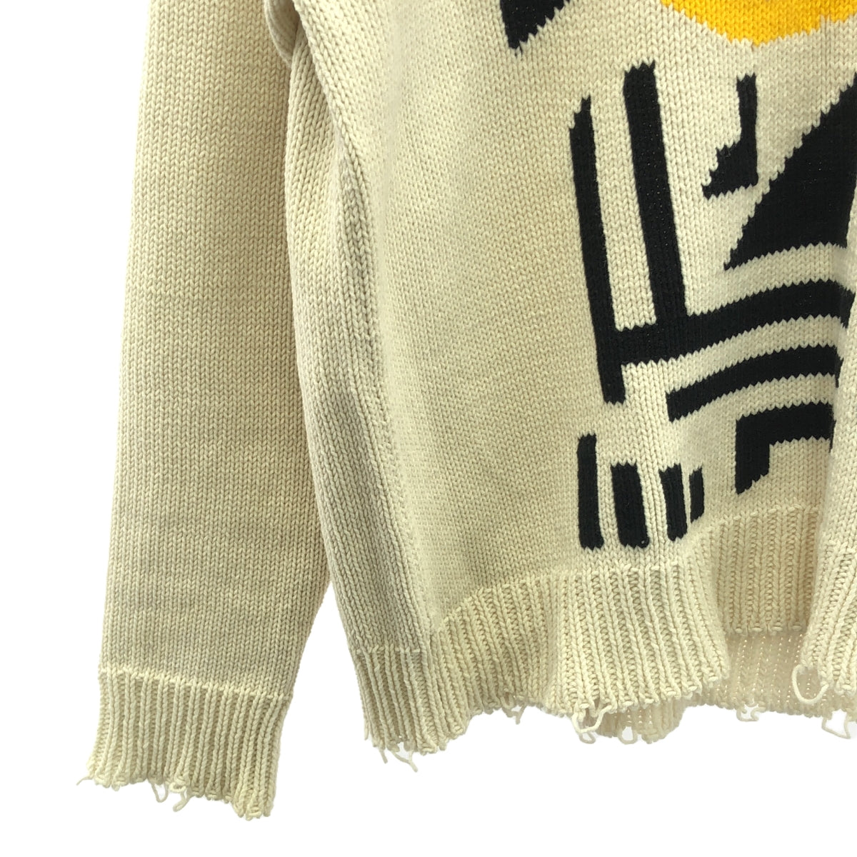 SOE / ソーイ | 2022SS | Intarsia Sweater Memphis インターシャ ニット セーター | 2 | ホワイト | メンズ