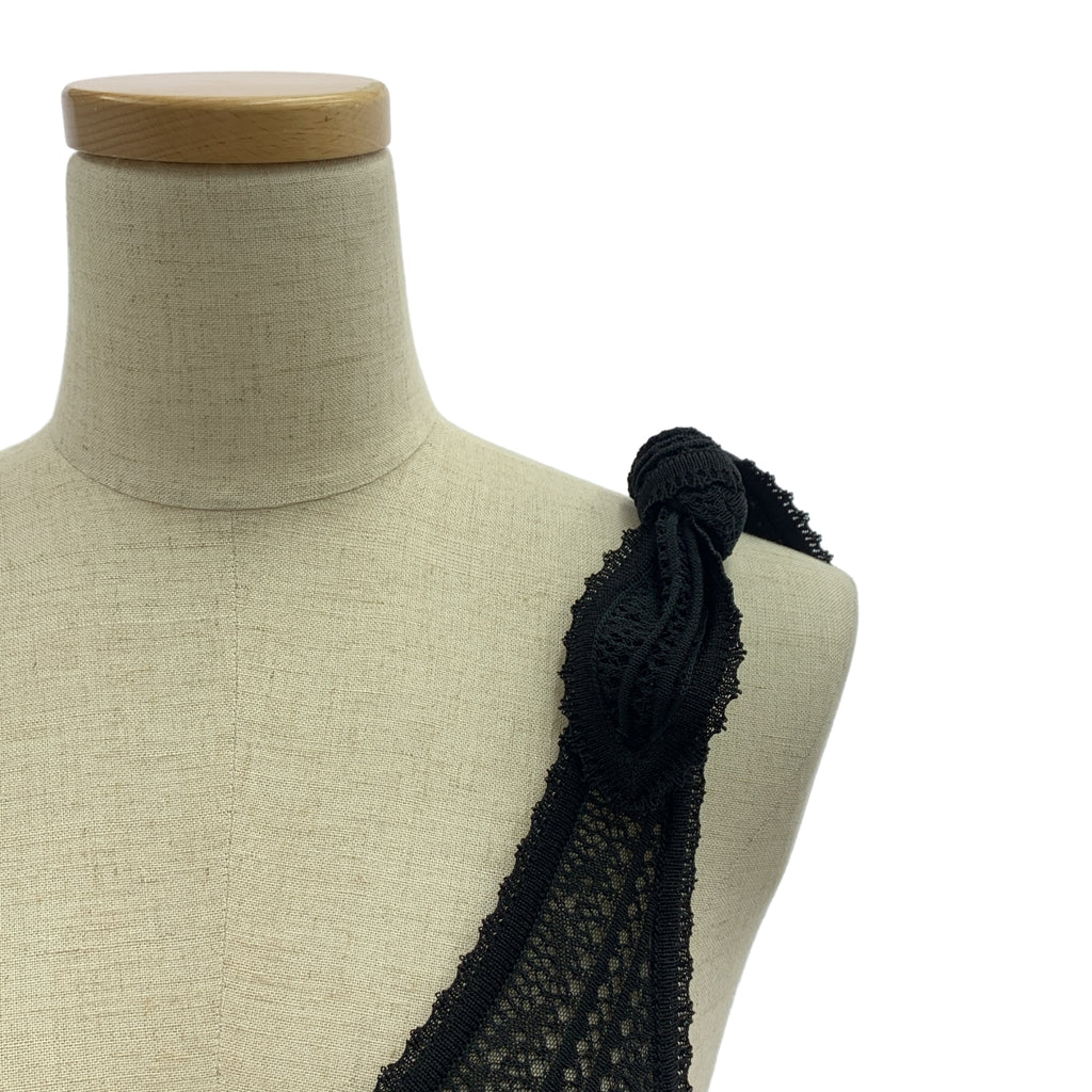 ODAKHA / オダカ | 2024SS | レース リブ ニット リボンスリーブ ボリューム ドレス ワンピース | 1 |