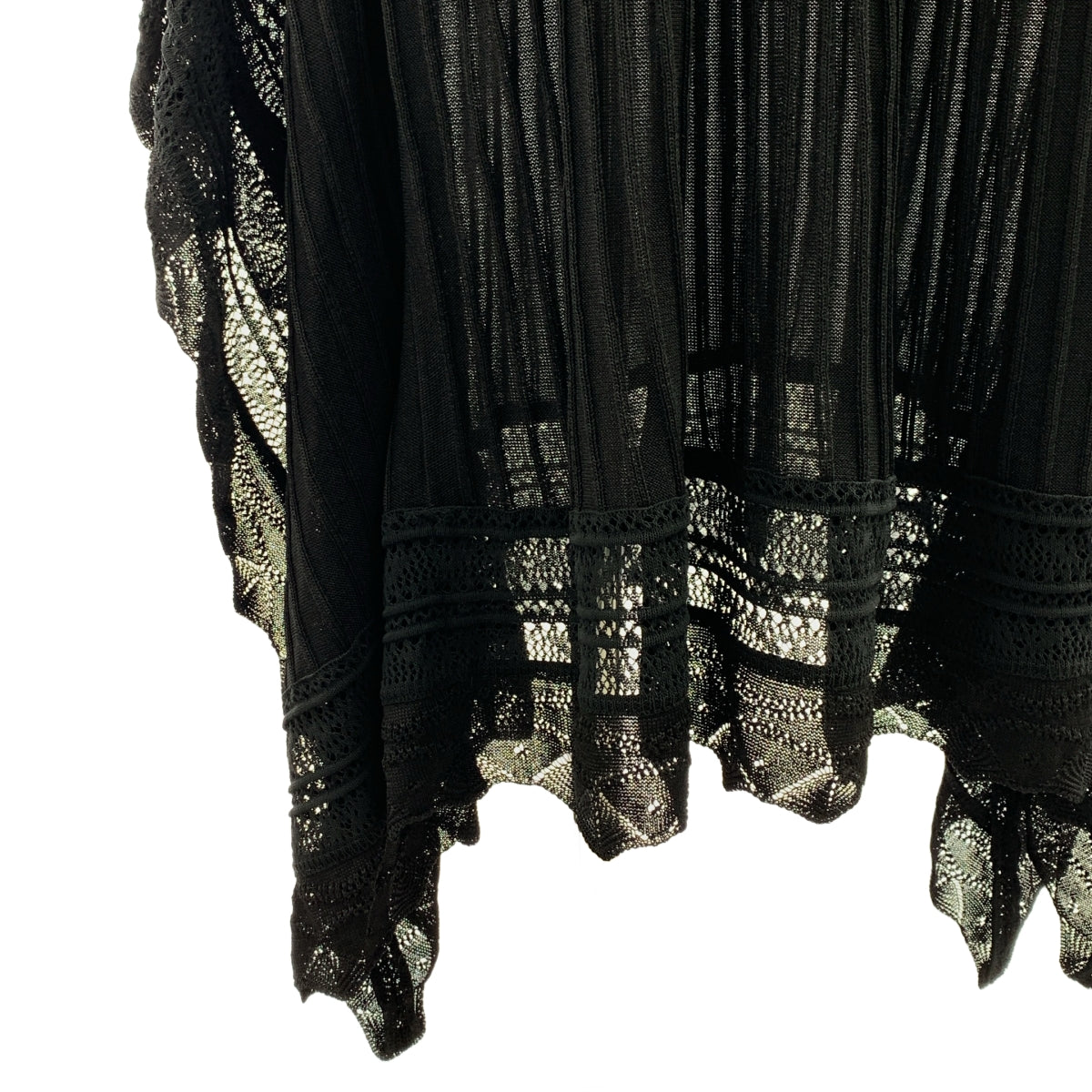 ODAKHA / オダカ | 2024SS | レース リブ ニット リボンスリーブ ボリューム ドレス ワンピース | 1 |