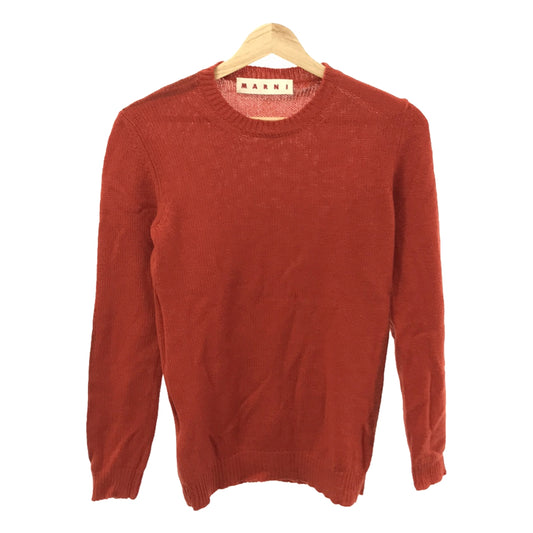 MARNI | Cashmere line print crew neck knit | 40 | Orange | Women's
