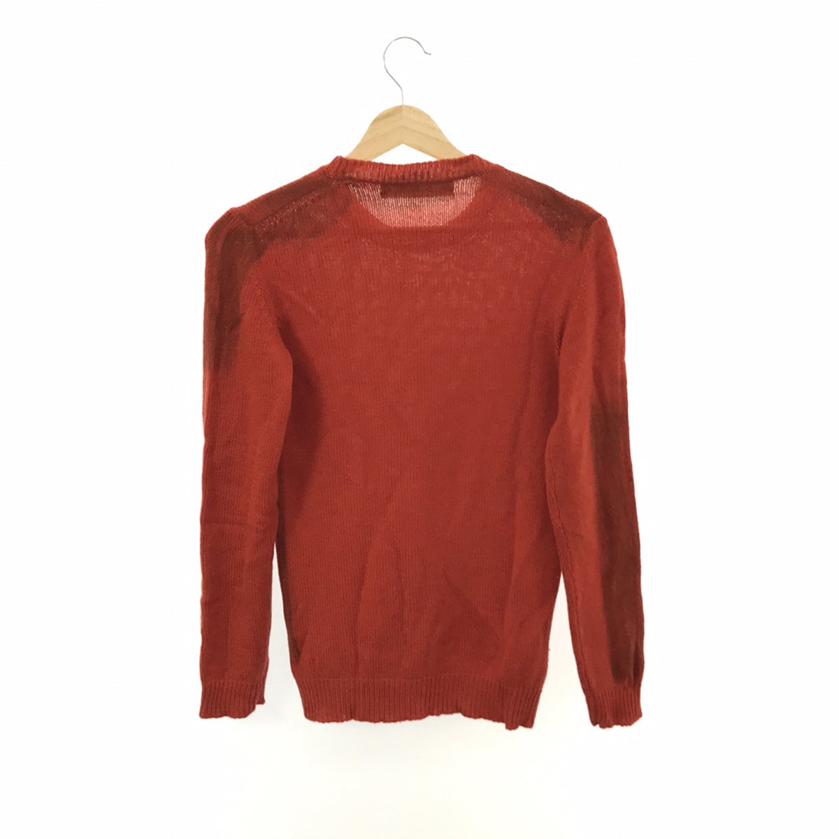 MARNI | Cashmere line print crew neck knit | 40 | Orange | Women's