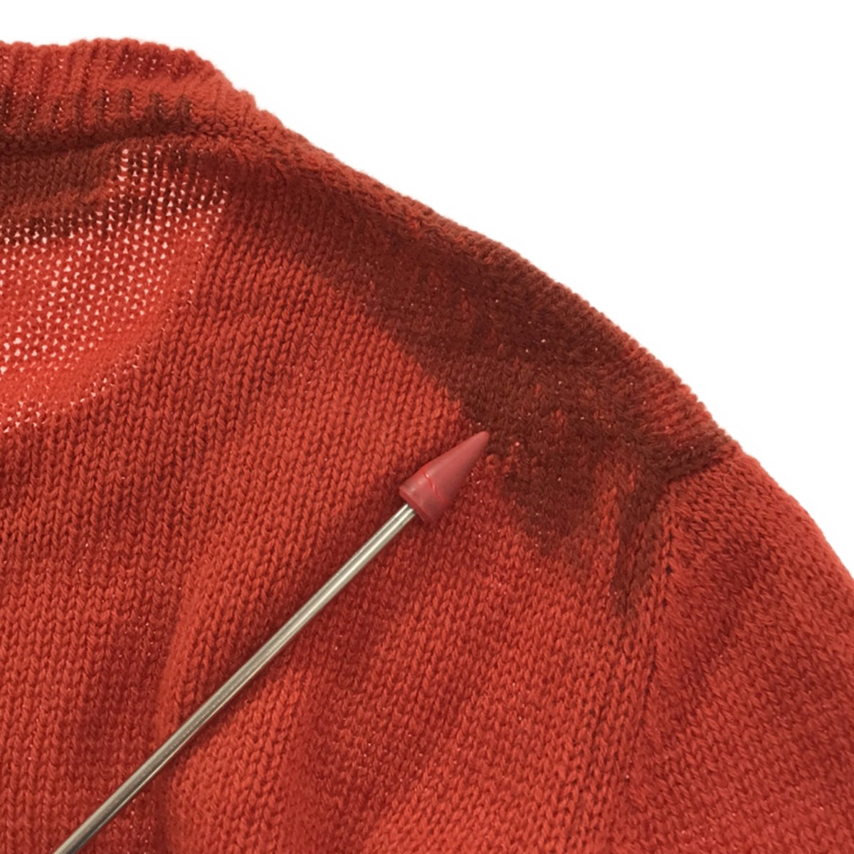 MARNI | Cashmere line print crew neck knit | 40 | Orange | Women's