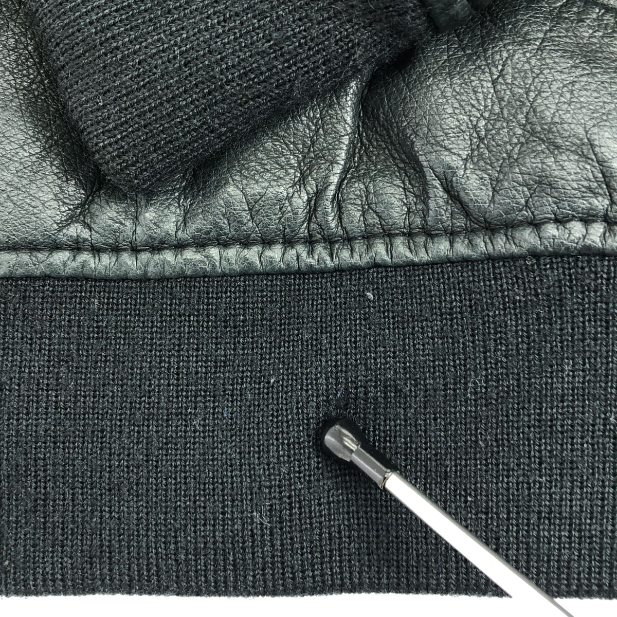 UNITED ARROWS green label relaxing / ユナイテッド アローズ グリーン レーベル リラクシング | ノーカラー レザー ジップアップ ブルゾン | 40 | レディース
