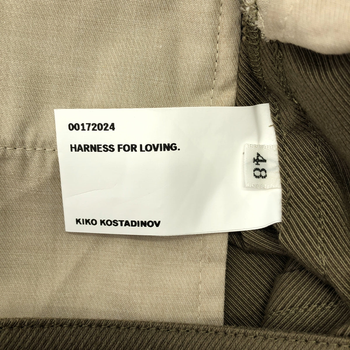 【新品】  Kiko Kostadinov / キココスタディノフ | 2024AW | OHNE K-DART TROUSER ポリエステル ウール 立体裁断 フレア トラウザー パンツ | 48 | BRASS GREEN / ブラスグリーン | メンズ