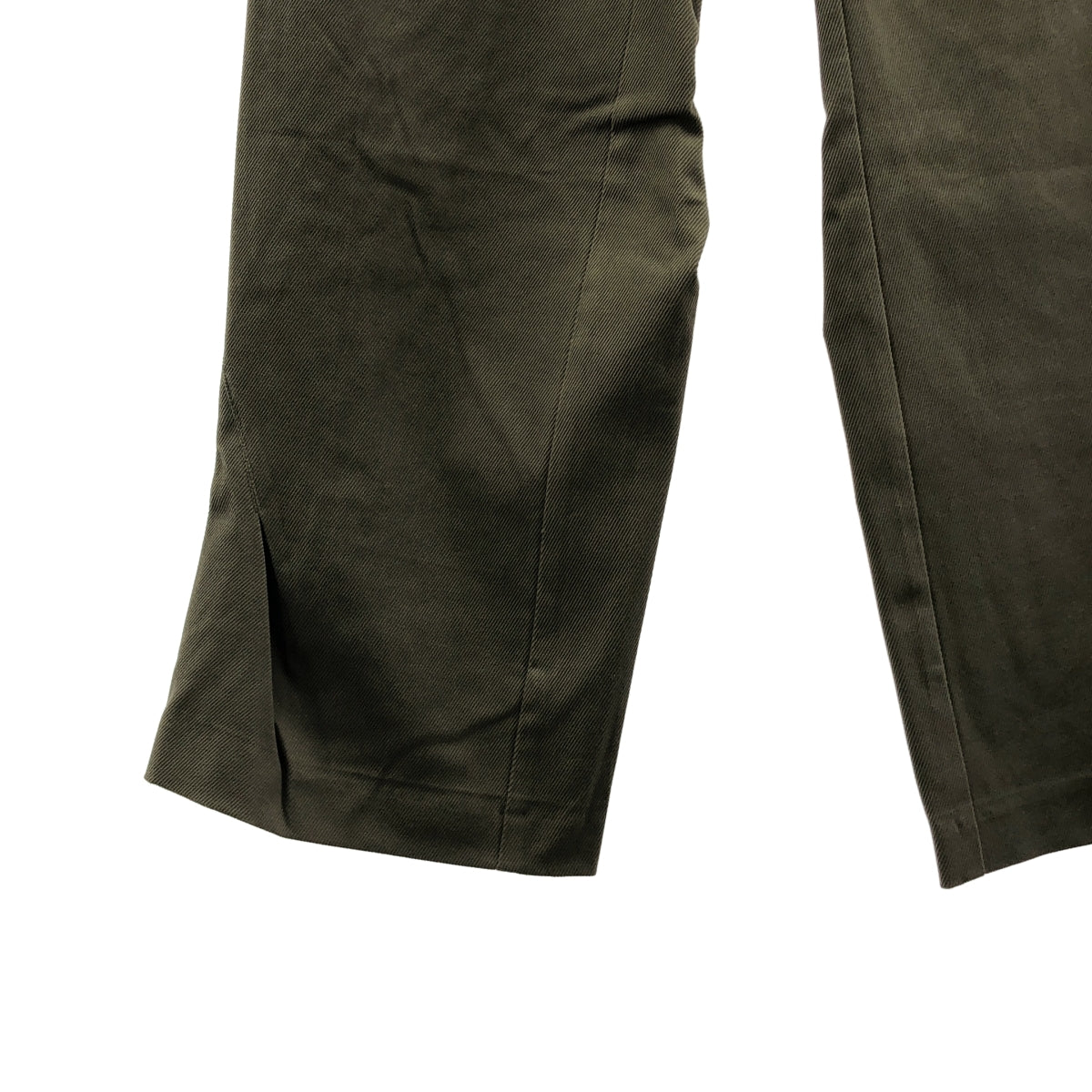 [全新品] Kiko Kostadinov | 2024 秋冬系列 | OHNE K-DART TROUSER 聚酯纖維/羊毛垂墜喇叭褲 | 48 碼 | 黃銅綠 | 男款