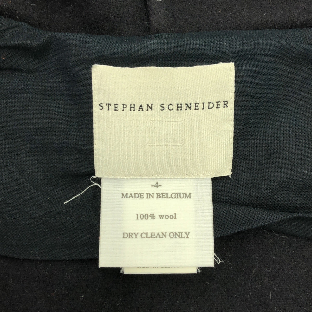 STEPHAN SCHNEIDER / Stephan Schneider | Wool hooded coat | Size 4 | Navy | Men's